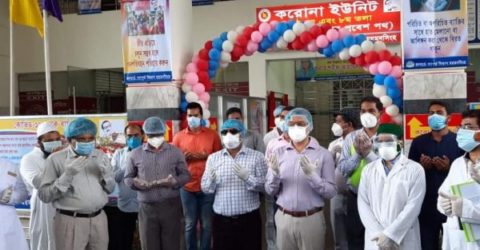 ময়মনসিংহে অস্থায়ী করোনা ডেডিকেটেড হাসপাতালের যাত্রা শুরু